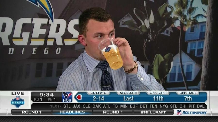 No, Johnny Manziel Was Not Drinking A Beer At The NFL Draft