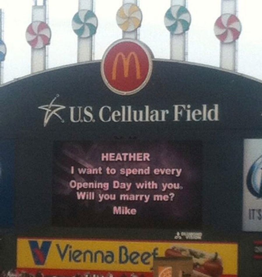 Someone Just Proposed At The White Sox Game (And Spent $55)