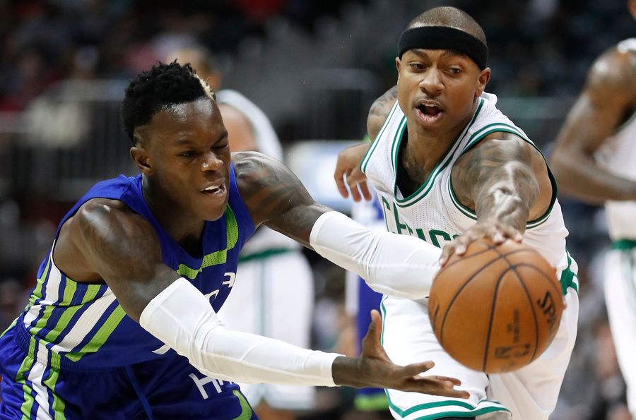 Isaiah Thomas Denies Trash Talking Dennis Schrö<em></em>der's Mom