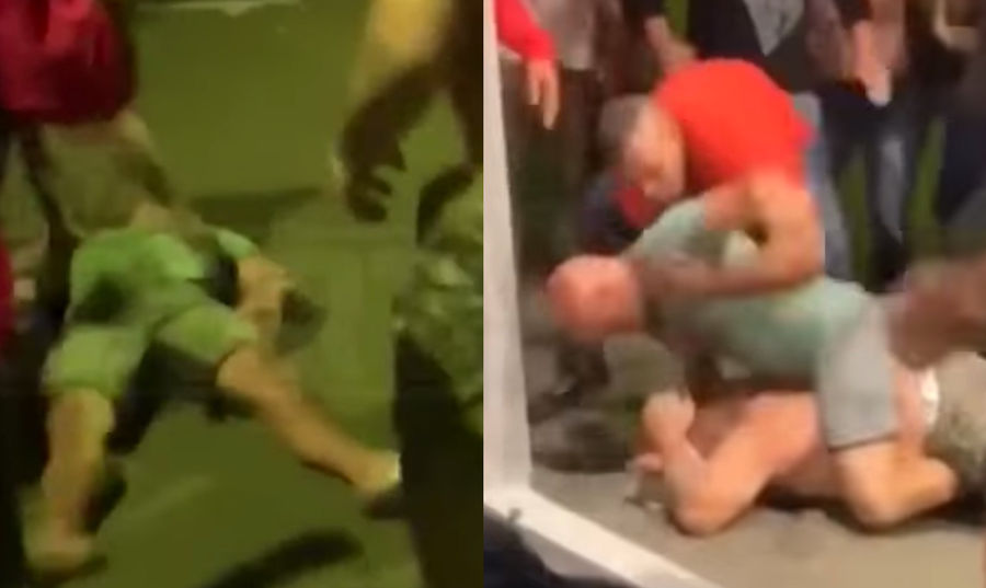 B.J. Penn Tells Shirtless Guy To Punch Him, Gets Knocked Out, Finds Guy Later To Jump And Punch Him