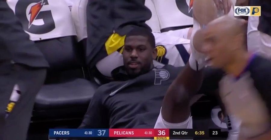 Myles Turner's Big Dunk Created A Great Bench Reaction