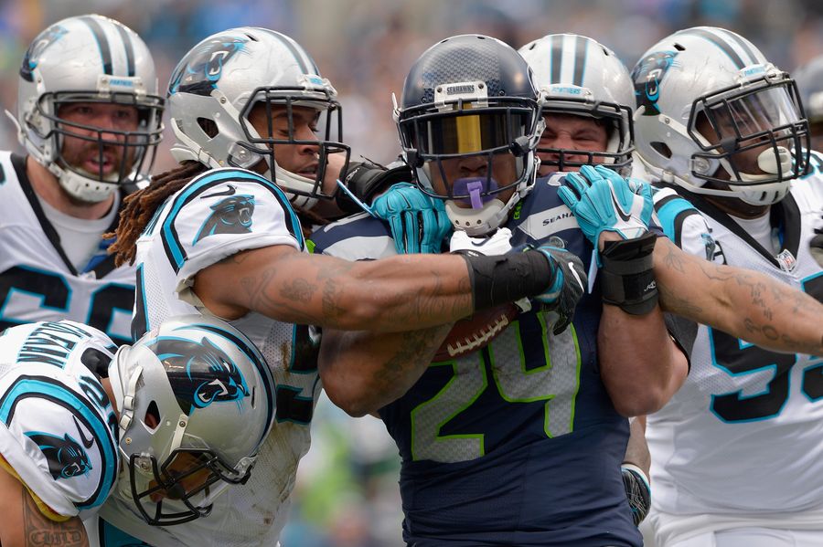Marshawn Lynch Cracked Roman Harper's Helmet