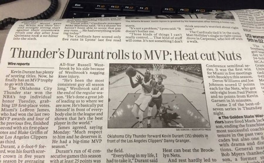 Newspaper Headline: "Heat Cut Nuts"
