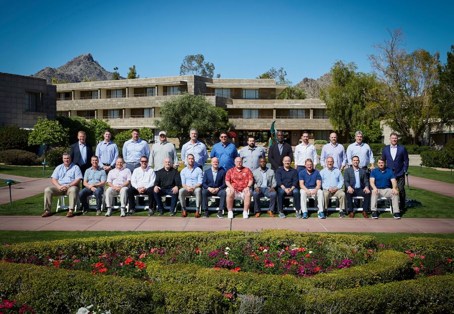 The 2019 NFL Coaches' Class Photo Features Matching Grudens And A Smiling Bill Belichick