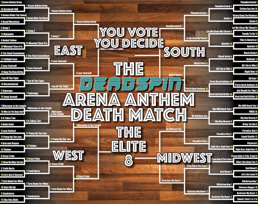 Deadspin&#39;s Arena Anthem Death Match: Heading Into the Elite 8 With Some Scrappy Cinderellas Still Alive