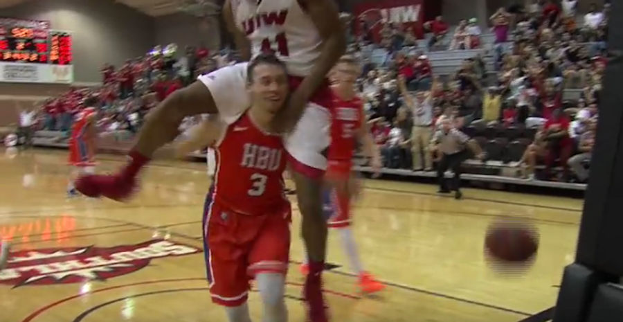 Everyone Was Delighted By This Poster Dunk That Ended In A Piggy-Back Ride