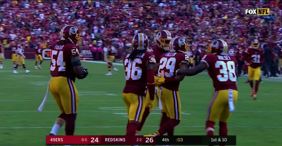 Redskins Defenders Celebrate Win By Simulating A Stop And Frisk