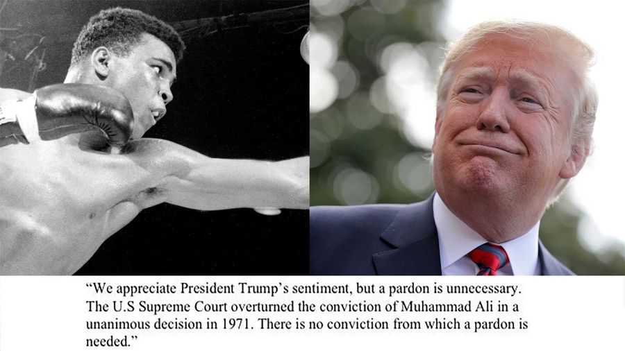 Trump Thinking "Very Seriously" About Pardoning Muhammad Ali, Who Has No Criminal Record