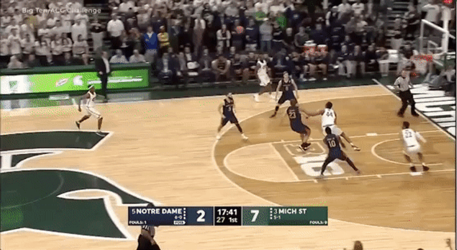 Miles Bridges Dunks Over His Own Poor Teammate