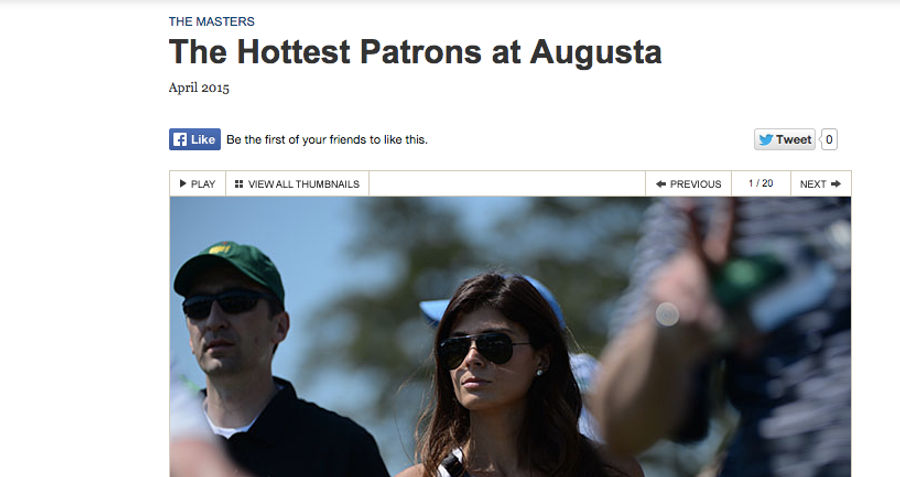 <i>Golf Digest</i> Is Running Creepy Photos Of Women Watching Golf Now