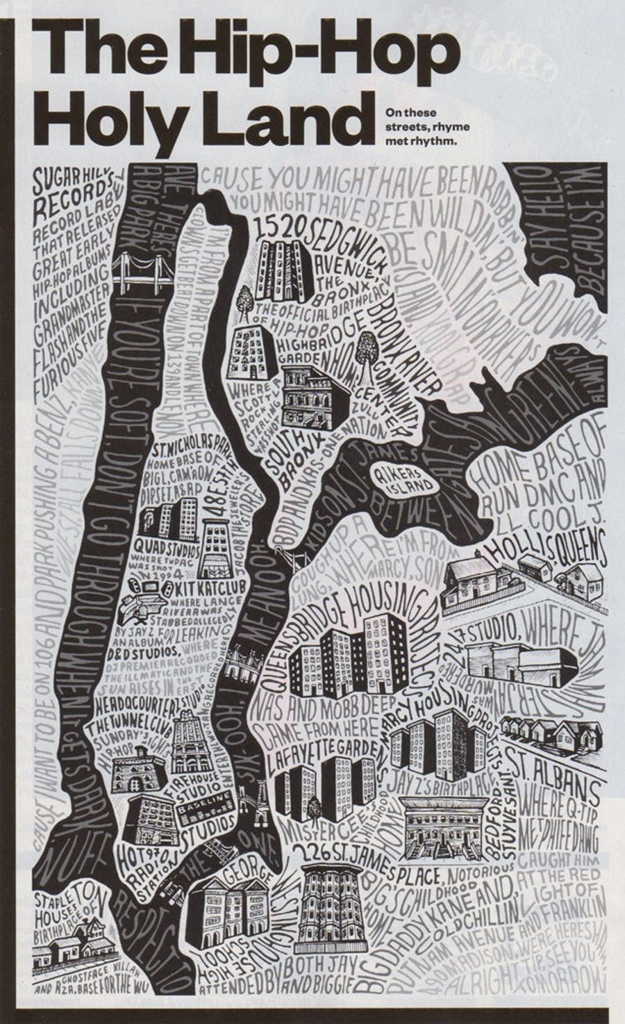 The History Of New York Hip-Hop In One Packed Map