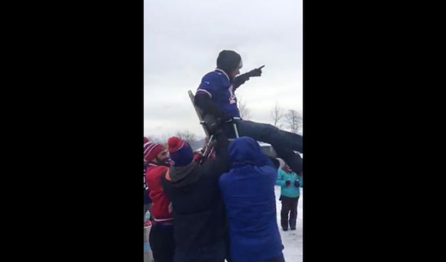 Bills Fans Combine A Hora And Keg Stand
