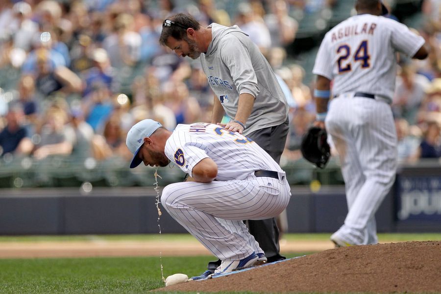 Brewers Pitcher Just Barfs Everywhere