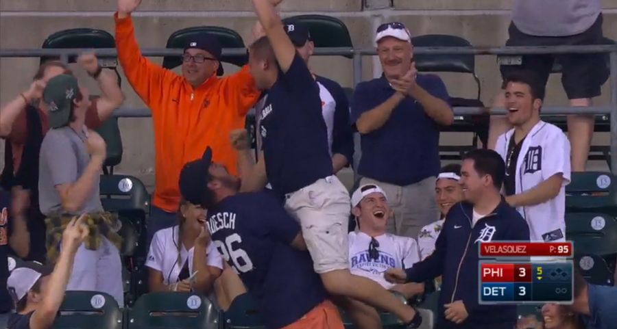 Miguel Cabrera Hits Dong, Fan Celebrates By Picking Friend Up By His Salami