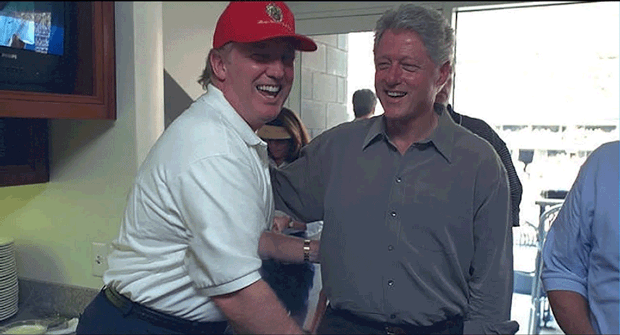 Clinton Presidential Library Photos Reveal Cozy Relationship Between Bill and Trump