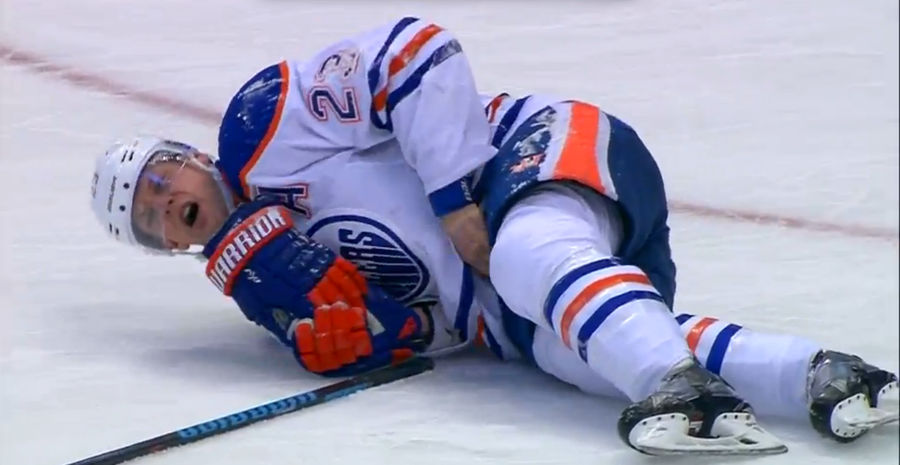 Matt Hendricks Stops Slapshot With His Dick And Balls