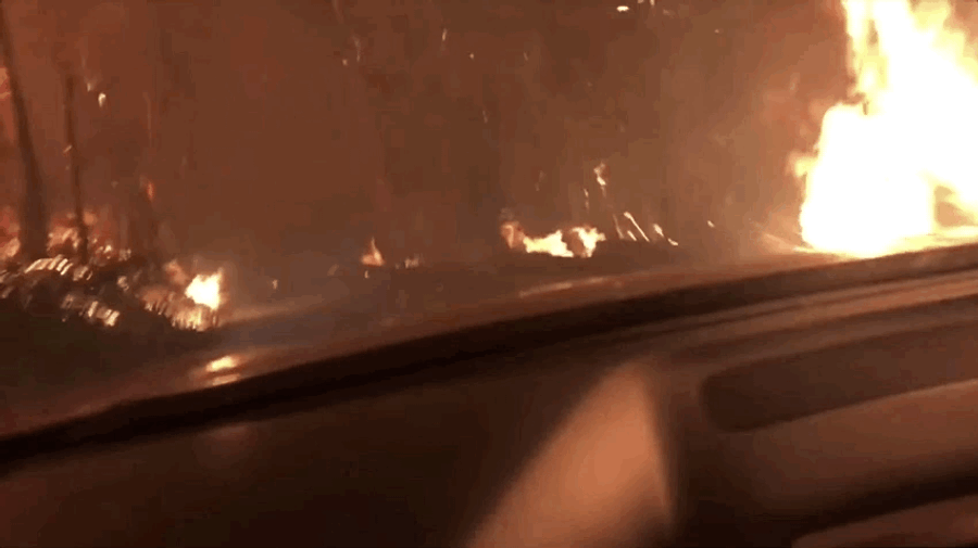 Driving Into A Raging Wildfire Seems Extremely Not Fun