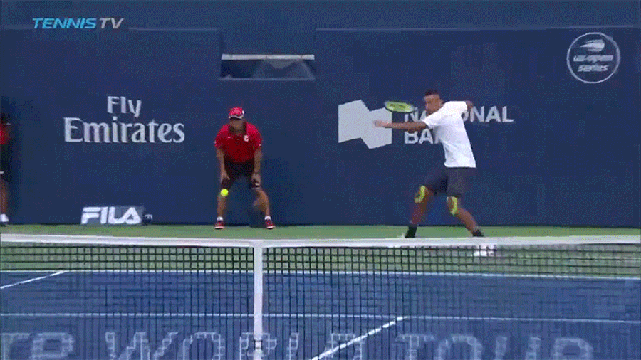 Nick Kyrgios Thumps Ridiculous 115 MPH Forehand
