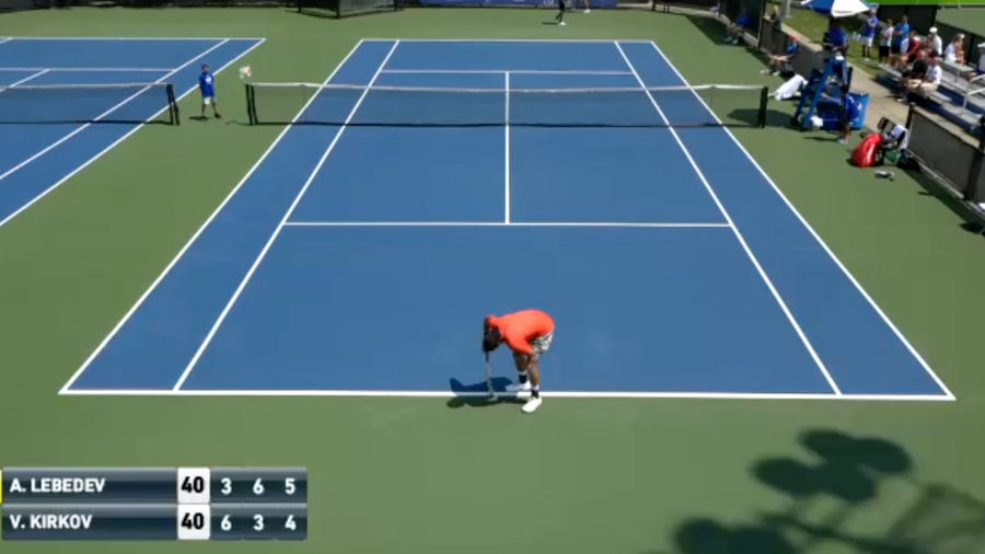 Tennis Player Cramps, Pukes, Perseveres, Cramps Again, Withdraws Due To All Of The Above