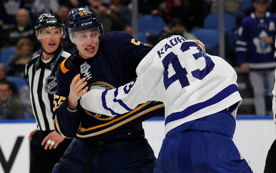 Nazem Kadri and Rasmus Ristolainen <em></em>Fight, Also Debate Basic Math