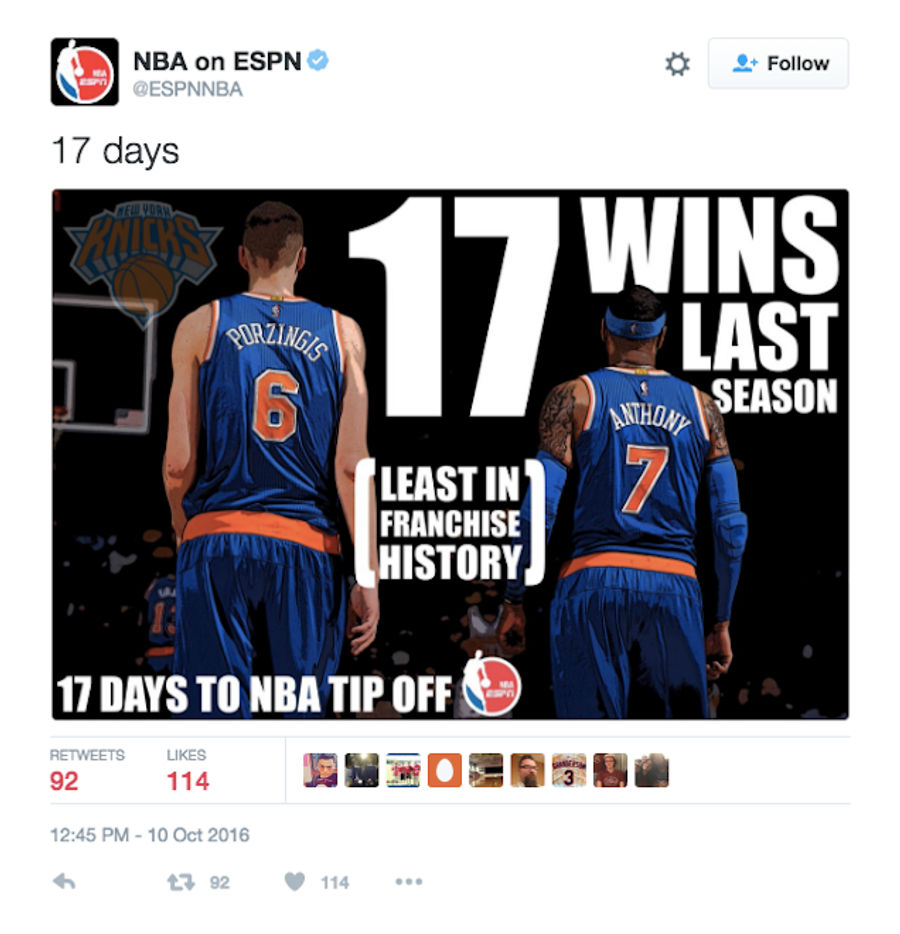 This Rude Tweet About The Knicks Is Factually Wrong But Spiritually Correct