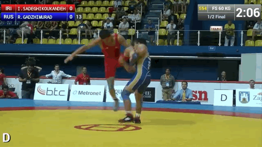 Iranian Wrestler Pulls Off Flip For Crazy-Ass Takedown