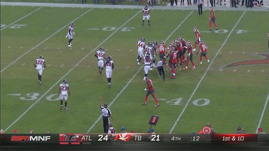 NFL Official Eats It; Bucs Lose