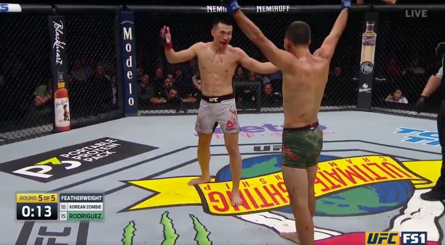 Knockouts Do Not Get More Stunning Or Dramatic Than Yair Rodriguez's Last-Second Blind Elbow