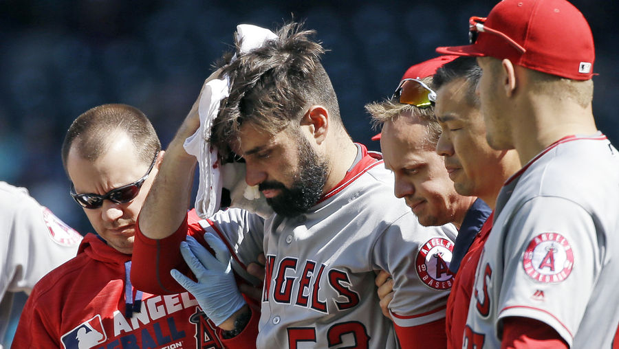 Matt Shoemaker Takes A 105 MPH Line-Drive To The Head