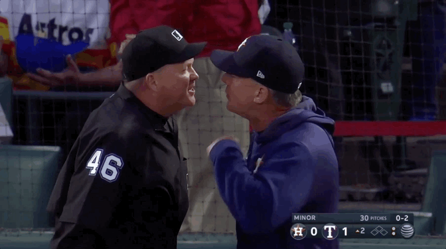 Arrogant Dickwad Umpire Shouts "I Can Do Anything I Want" After Goading A.J. Hinch Into An Ejection