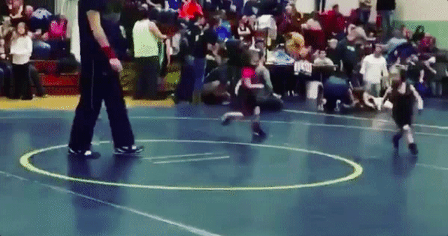 The Sports Highlight Of The Day Is This Wrestling Tyke's Bemused Shrug
