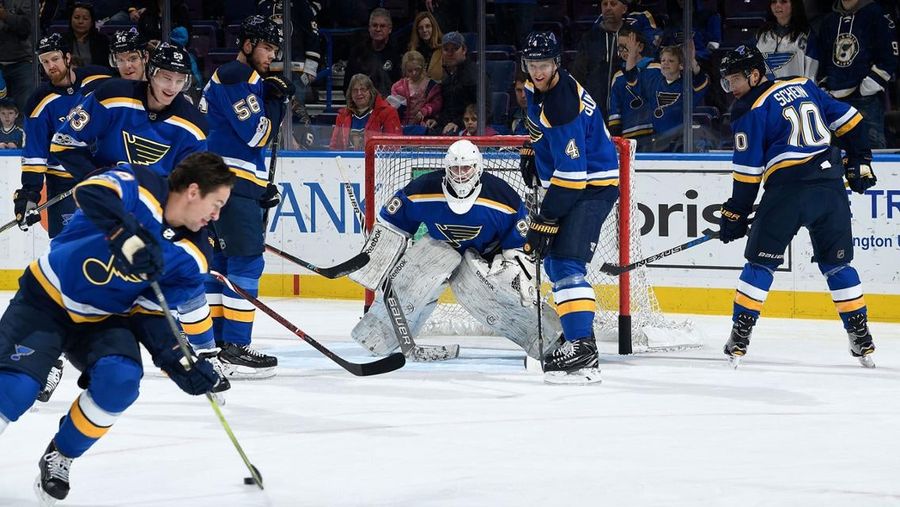 The Blues Dressed A Vending Machine Worker As Their Emergency Backup Goalie