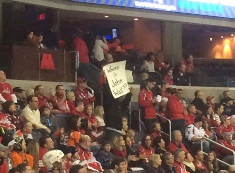 Fan's Sign At Capitals Game: "Where Is John Wall??"
