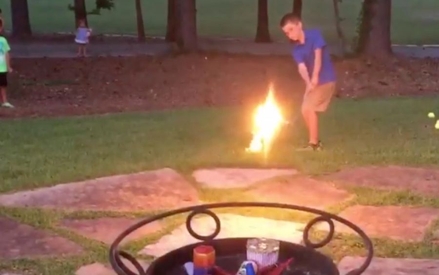 Golf Child Is Great At Golf, Terrible At Fireworks Safety