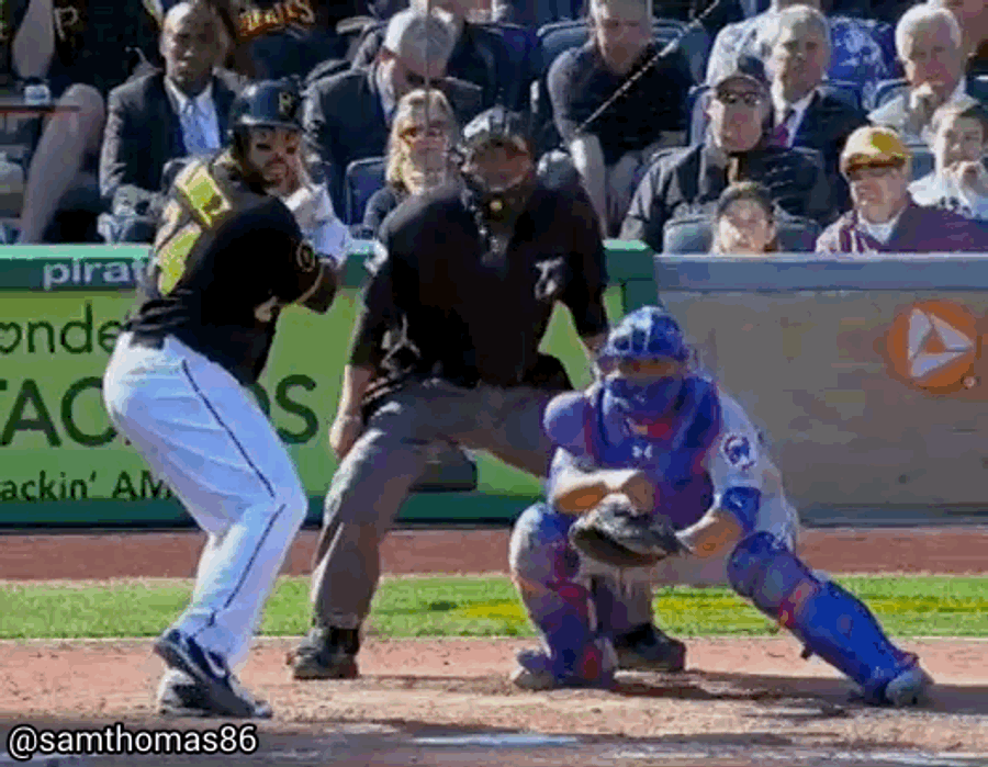 Welington Castillo Took A Foul Ball Right To The Dick