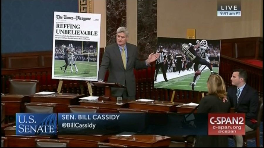 Useless Senator From Louisiana Takes To The Floor To Moan About The Saints Game