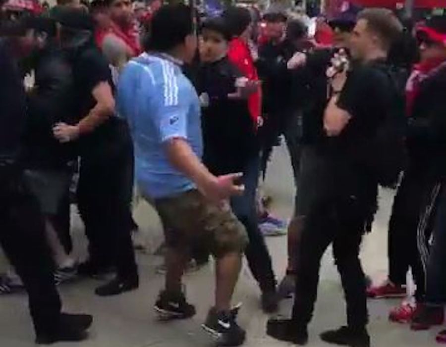 Supporters Clashed In The Streets Before The Red Bulls-New York City FC Match