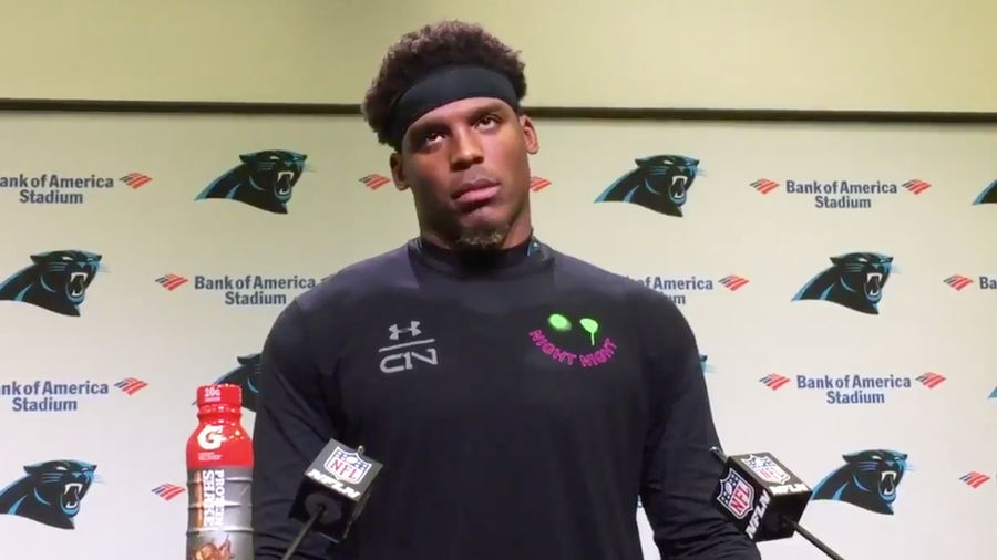 Annoyed Cam Newton Walks Out Of Press Conference After Question About Big Plays