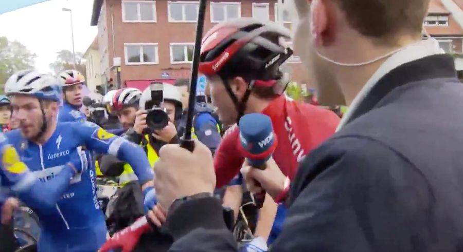 Cyclist Punches Competitor In Head During Live TV Interview