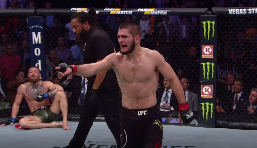 Khabib Nurmagomedov Taps Out Conor McGregor, Attacks Conor Coach In Crowd, All Hell Breaks Loose [Updates]