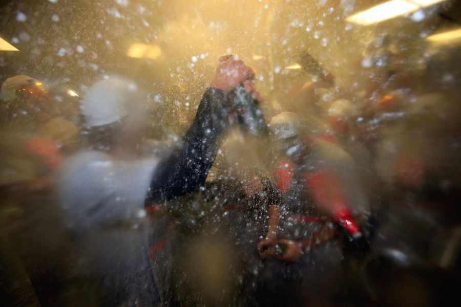 Photos: The Giants Booze It Up