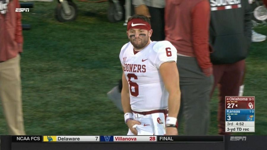 Baker Mayfield Given Meaningless Punishment For Grabbing His Dick