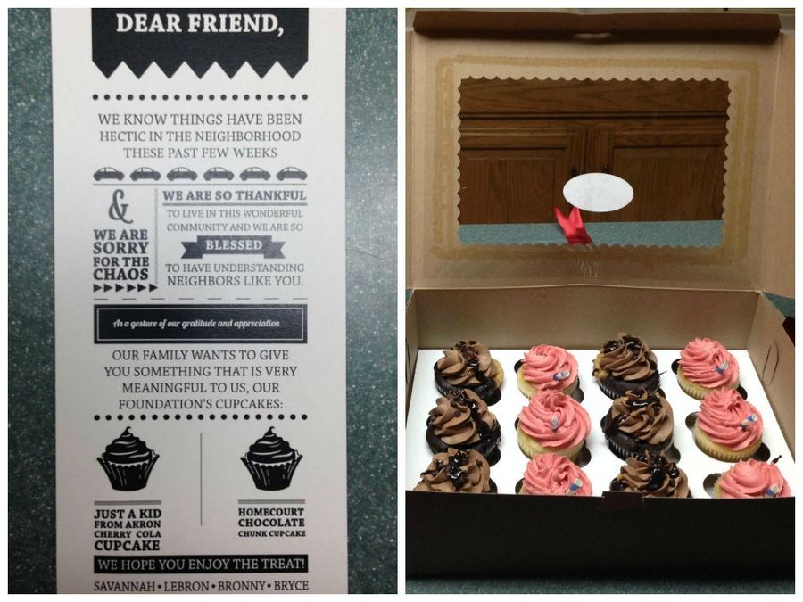 LeBron Sent Cupcakes To His Neighbors After The Media Crush At His House