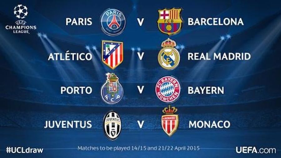 Here&#39;s Your 2014-15 Champions League Quarterfinals Draw