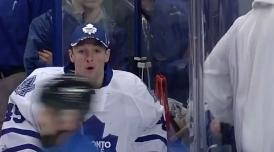 Jonathan Bernier Accidentally Spit On An Ice Crew Member