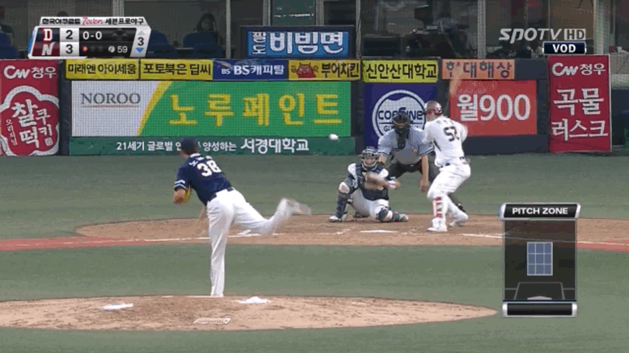 KBO Star Murders Baseball Over Enormous Scoreboard In Center Field