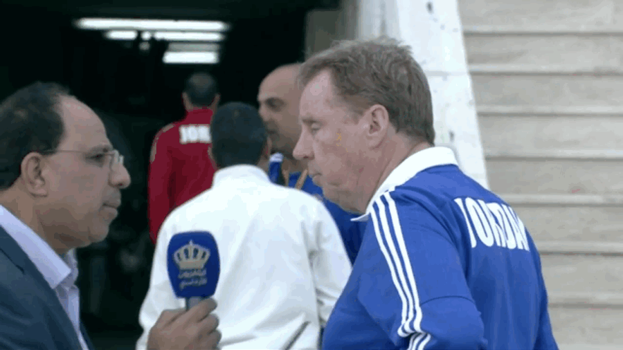 Harry Redknapp And Jordanian Journalist Have An Unproductive Interview