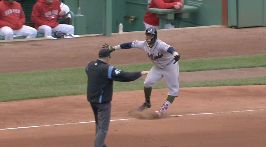 Young Braves Stud Ronald Acuña's Leg Bends Horribly On Infield Single