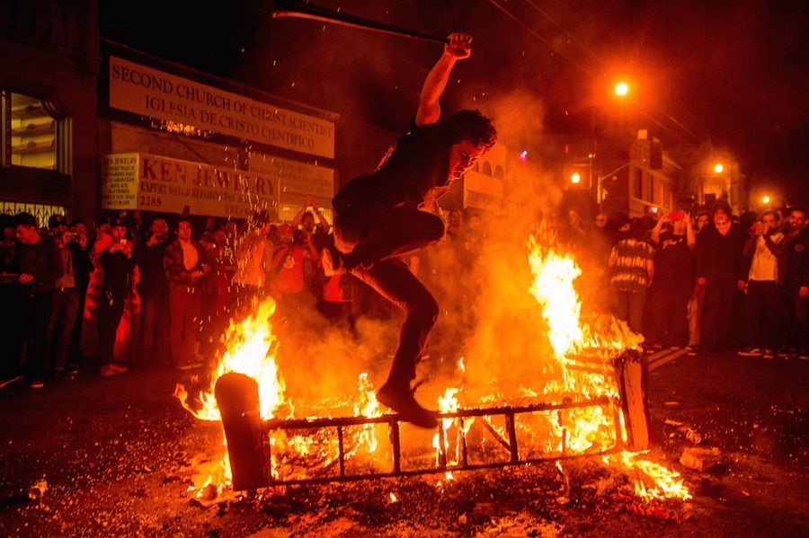San Francisco Brings Fire And Fistfights To World Series Celebrations