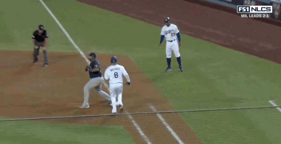 Manny Machado Probably Kicked Jesús Aguilar&#39;s Ankle On Purpose